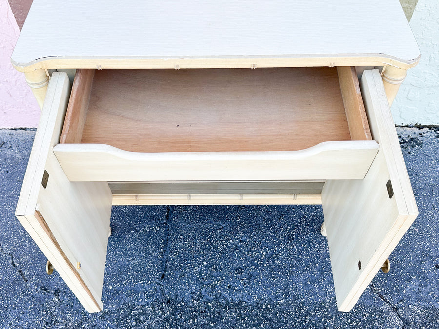 Faux Bamboo Oversized Nightstand