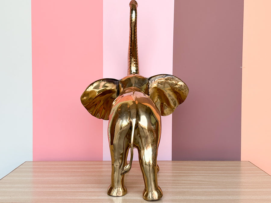 Large Brass Elephant