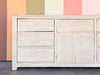 Coastal Cool Pencil Reed Rattan Credenza