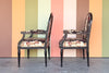 Pair of Shell Upholstered Arm Chairs