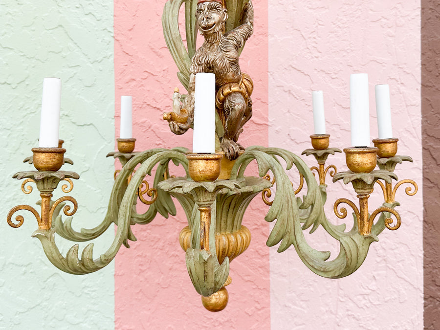 Whimsical Monkey Chandelier