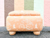 Peach Pagoda Upholstered Pouf