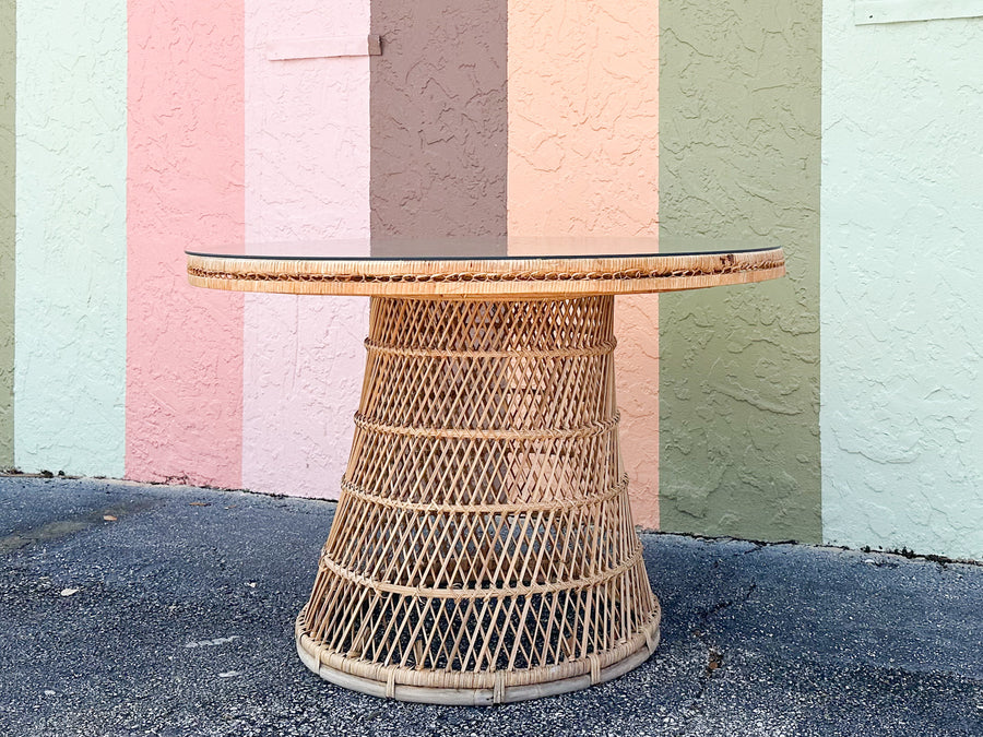 Island Style Buri Rattan Dining Table