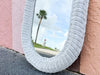 Cute Oval Wicker Shellegance Mirror