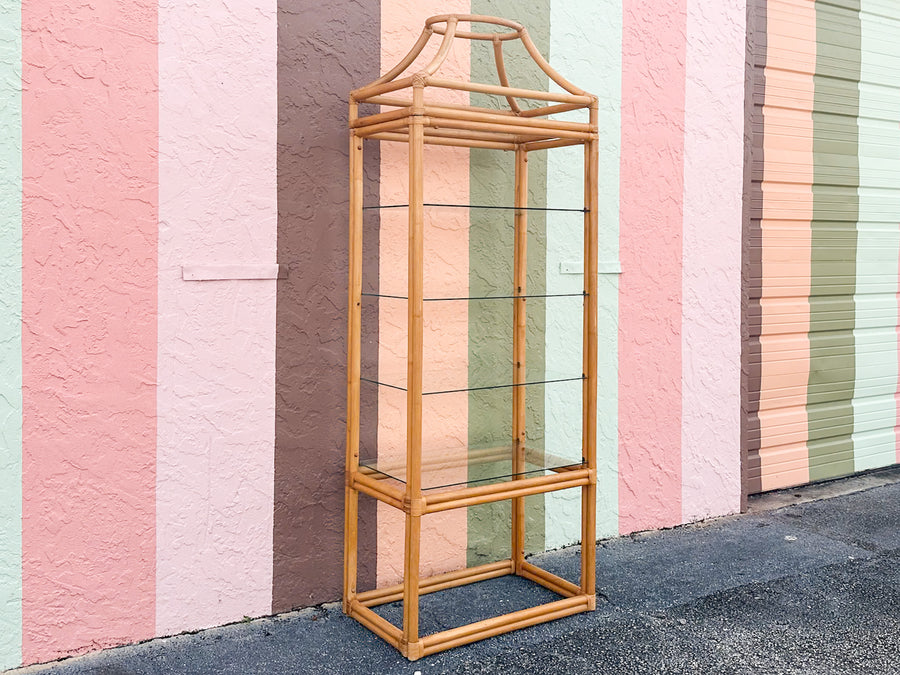 Rattan Pagoda Etagere