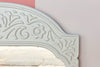 Newly Painted Floral Motif Wood Mirror