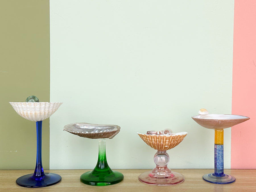 Set of Four Colorful Shell Coupes