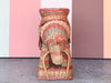 Colorful Striped Wicker Elephant Garden Seat