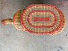 Colorful Striped Wicker Elephant Garden Seat