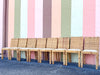 Set of Eight Baldwin Style Rattan Wrapped Dining Chairs