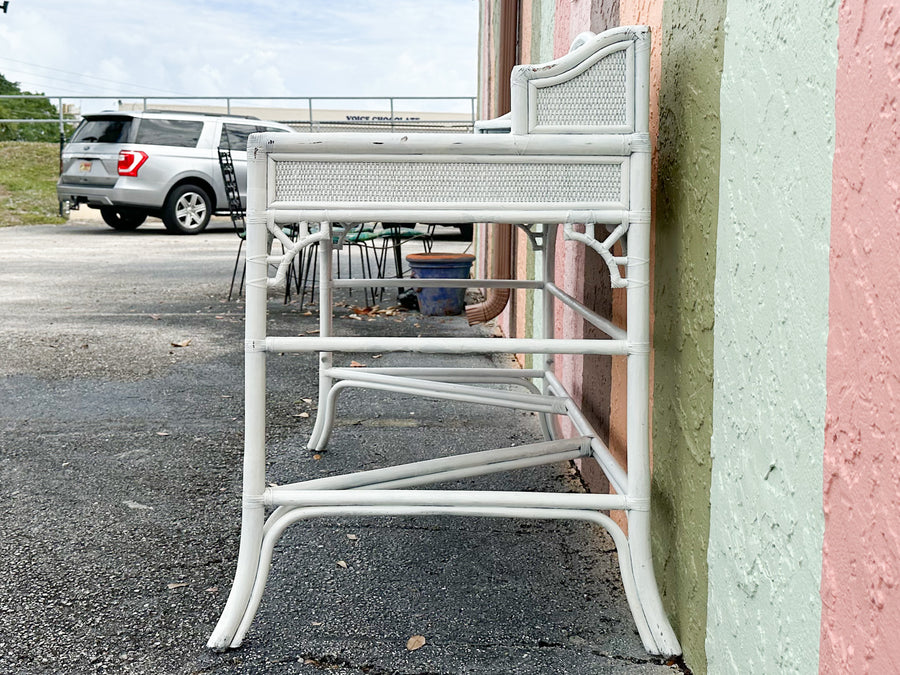 Hekman Rattan Chippendale Desk and Chair
