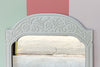 Newly Painted Floral Motif Wood Mirror