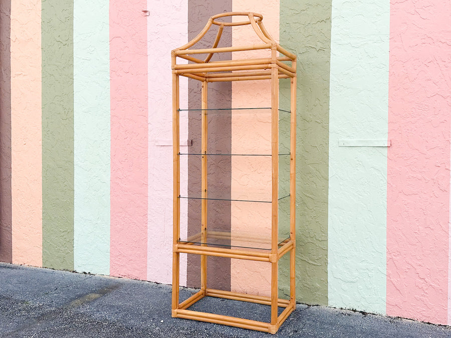 Rattan Pagoda Etagere