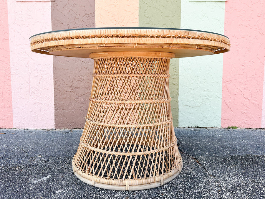 Island Style Buri Rattan Dining Table