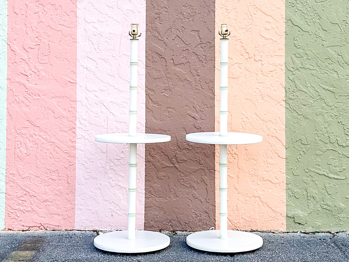Pair of Faux Bamboo Table Lamps
