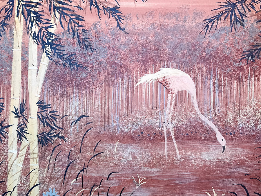 Old Florida Flamingos Original Art by Lee Reynolds