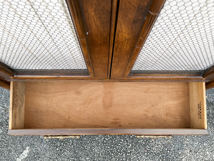 Handsome Faux Bamboo Armoire