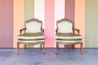 Pair of Bergere Chairs by Baker