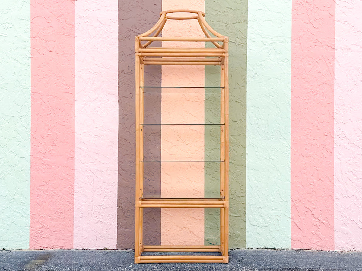 Rattan Pagoda Etagere