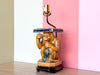 Majolica Style Monkey Lamp