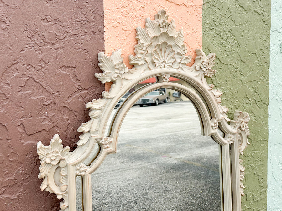 Floral Shell Motif Mirror