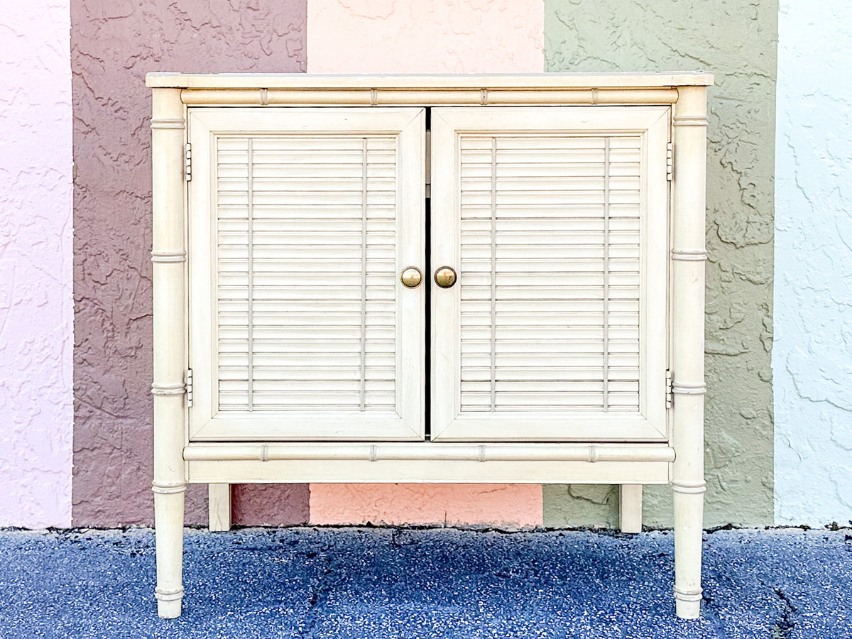 Faux Bamboo Oversized Nightstand