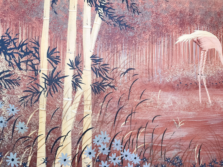 Old Florida Flamingos Original Art by Lee Reynolds
