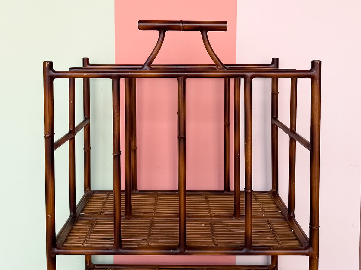 Metal Faux Bamboo Magazine Rack