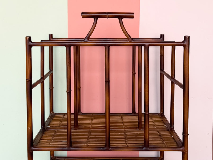 Metal Faux Bamboo Magazine Rack