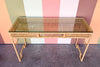 Coastal Chic Rattan Wrapped Desk
