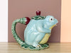 Majolica Frog Sugar and Creamer Set