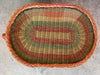 Colorful Striped Wicker Elephant Garden Seat
