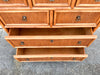 Island Style Pencil Reed Rattan Tall Chest