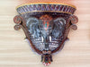 Pair of Painted Wood Elephant Wall Shelves