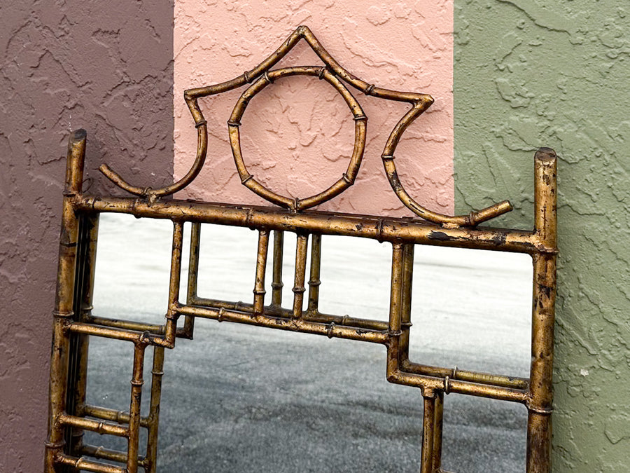 Regency Chic Faux Bamboo Metal Mirror