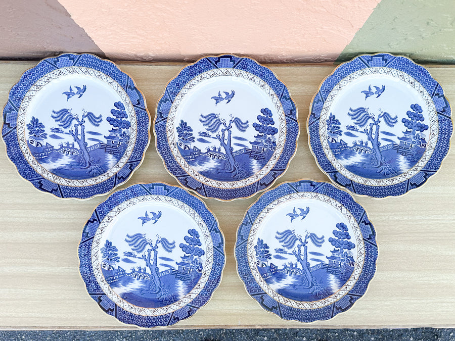 Blue and White Pagoda China Set
