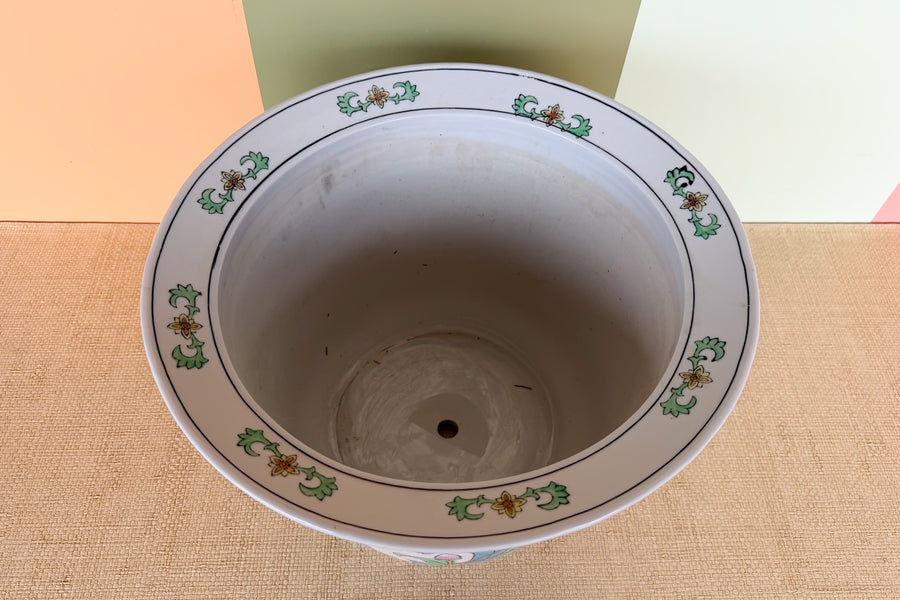 Pastel Floral Chinoiserie Cachepot