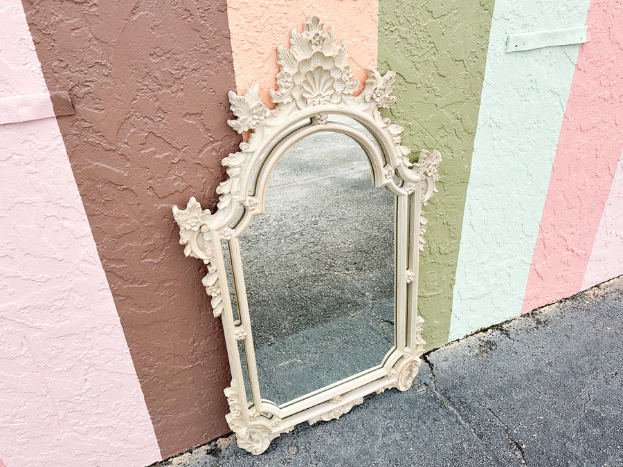 Floral Shell Motif Mirror