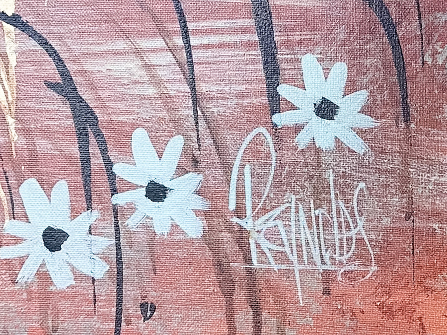 Old Florida Flamingos Original Art by Lee Reynolds