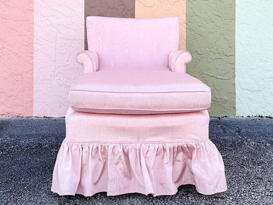Pink Chic Satin Upholstered Chaise