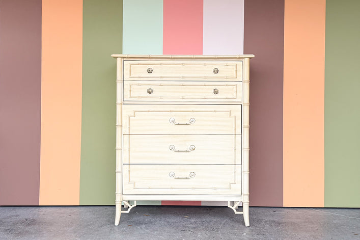 Thomasville Faux Bamboo Tall Chest