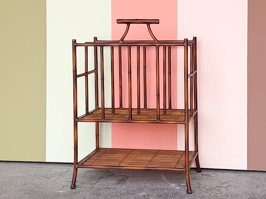 Metal Faux Bamboo Magazine Rack