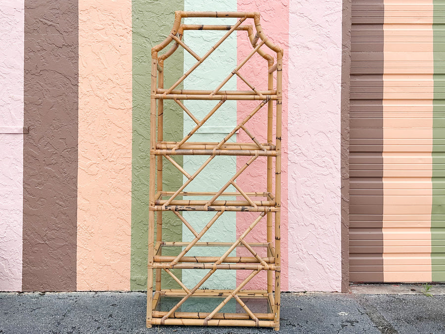Chippendale Rattan Etagere