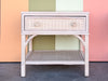 Pair of Coastal Chic Rattan and Wicker Nightstands