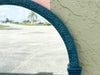 Deep Sea Blue Shell Motif Arch Mirror