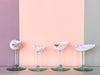 Set of Four Seafoam Shell Coupes