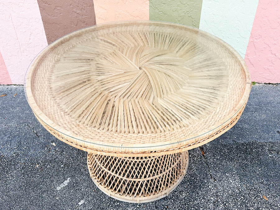Island Style Buri Rattan Dining Table