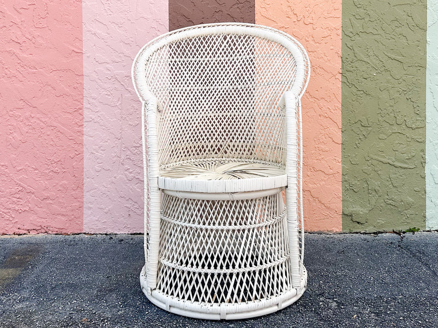 Cute Painted Buri Rattan Chair