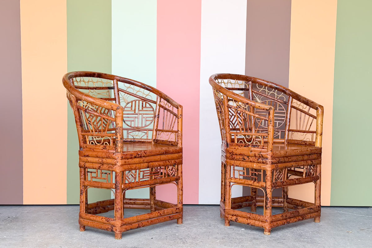 Pair of Brighton Style Bamboo Chairs