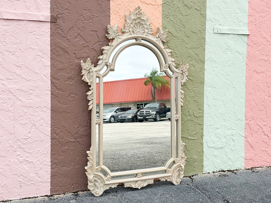 Floral Shell Motif Mirror